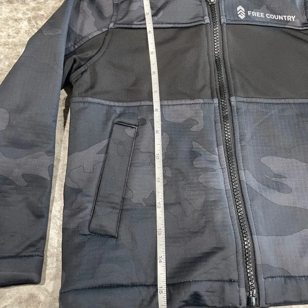 Free Country Soft Shell jacket boy 4 Black & Gray NWT